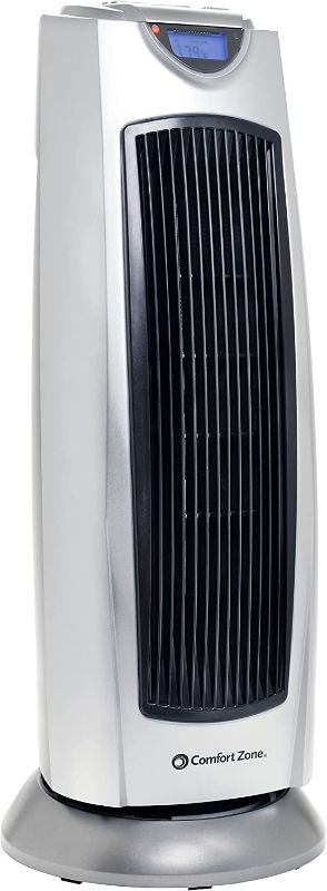 Photo 1 of Comfort Zone Digital Ceramic Oscillating Electric Tower Heater/Fan with Remote Control
