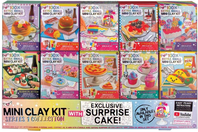 Photo 1 of Fashion Angels Extra Small Mini Clay Kits (12317) - Air Dry Modeling Clay for Kids, Mini Food Kits Set (Set of 10 Kits)
MISSING 2 BOXES.