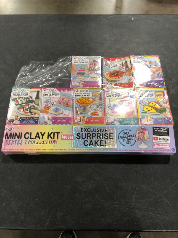 Photo 2 of Fashion Angels Extra Small Mini Clay Kits (12317) - Air Dry Modeling Clay for Kids, Mini Food Kits Set (Set of 10 Kits)
MISSING 2 BOXES.