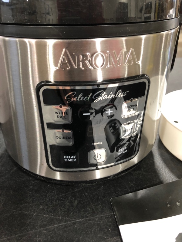 Photo 3 of Aroma Housewares Select Stainless Digital Rice & Grain Multicooker, Rice Cooker 4 Cup uncooked, (ARC-914SBDS)
