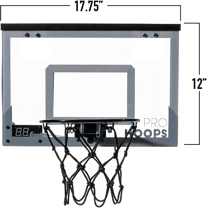 Photo 2 of Franklin Sports Over The Door Mini LED Scoring Basketball Hoop