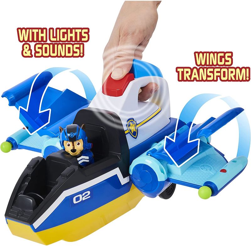 Photo 1 of Paw Patrol, Jet to The Rescue Deluxe Transforming Spiral Rescue Jet with Lights and Sounds(Factory sealed)