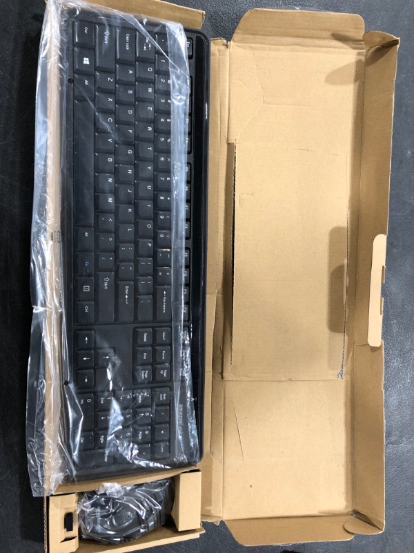 Photo 2 of Amazon Basics Wireless Computer Keyboard and Mouse Combo - Quiet and Compact - US Layout