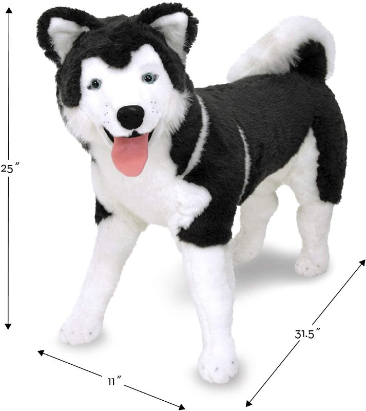 Photo 1 of Melissa & Doug Giant Siberian Husky - Lifelike Stuffed Animal Dog (over 2 feet tall)
