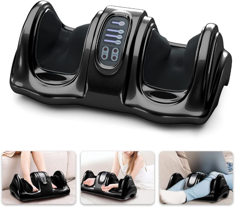 Photo 1 of Foot Massager, Shiatsu Foot Massage Machine for Plantar Fasciitis, Foot and Calf Massager Stimulates Blood Circulation, Deep Kneading and Rolling Foot Nerve Pain w/Remote