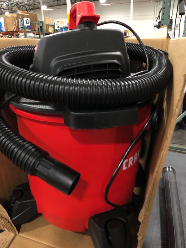 Photo 3 of CRAFTSMAN CMXEVBE17590 9 Gallon 4.25 Peak HP Wet/Dry Vac, Portable Shop Vacuum with Attachments , Red
