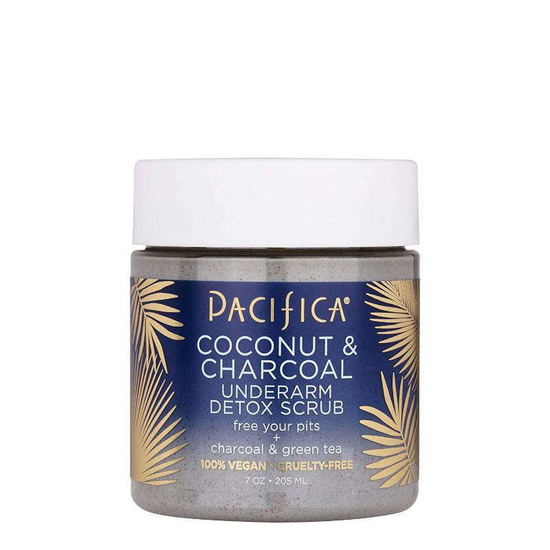 Photo 1 of Pacifica Beauty, Coconut and Charcoal Underarm Detox Scrub, For Natural Deodorant Users, Aluminum Free, Safe for Sensitive Skin, 100% Vegan and Cruelty Free + Clean Beauty. OPEN CONTAINER.
