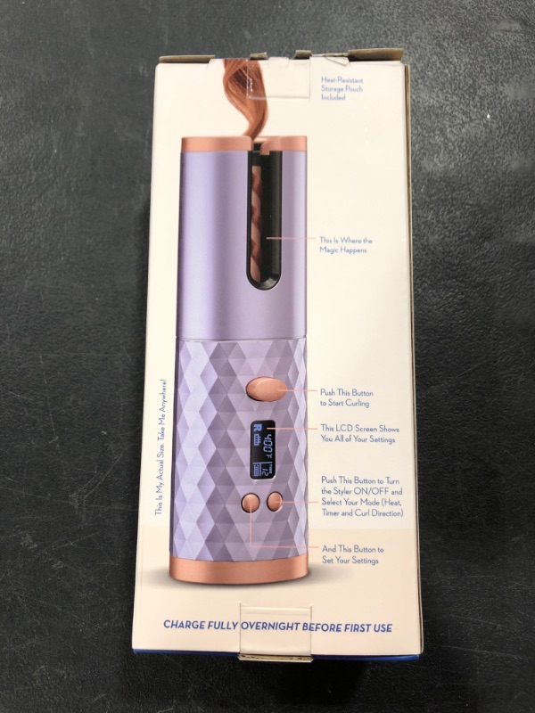 Photo 3 of Conair Unbound Cordless Auto Curler - Rechargeable Auto Curler For Curls or Waves
