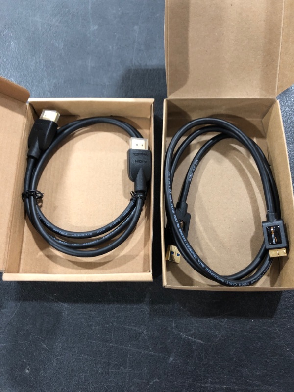 Photo 1 of HDMI CABLES, 3 FT., BLACK, LOT OF 2.