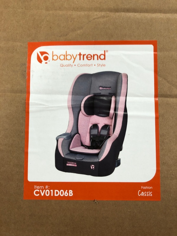 Photo 3 of Baby Trend Trooper 3-in-1 Convertible Car Seat, Cassis Pink
