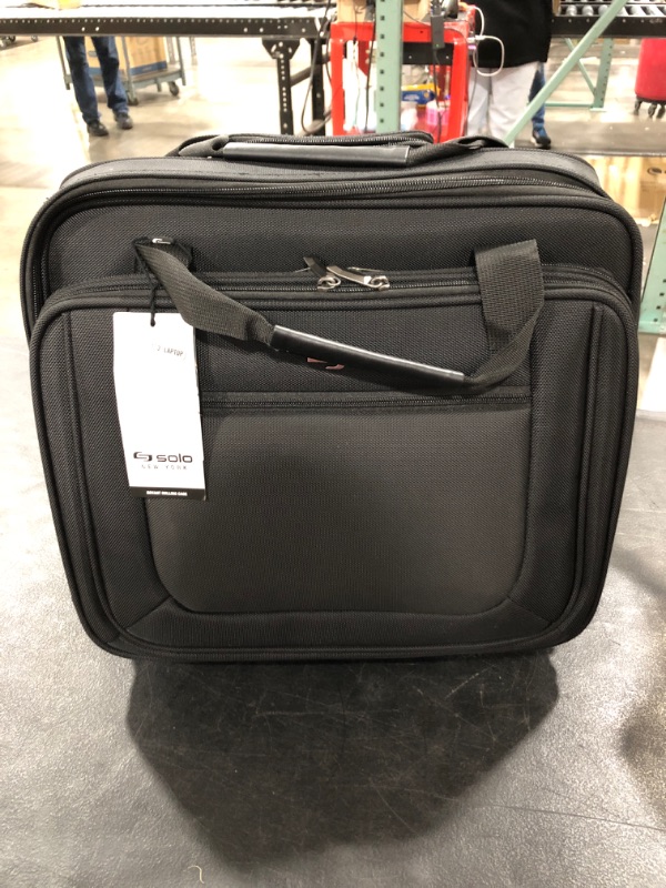 Photo 2 of solo Bryant Rolling Bag with Wheels, Fits Up to 17.3-Inch Laptop, Black, 14" x 16.8" x 5"
