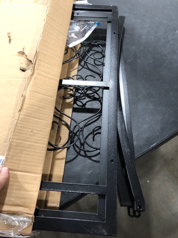 Photo 1 of 29 GALLON METAL SCROLL TANK STAND. BLACK. PRIOR ASSEMBLY/USE.