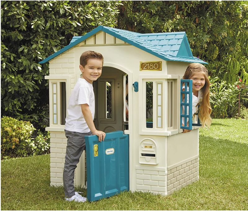 Photo 1 of Little Tikes Cape Cottage Playhouse for Kids - Outdoor Playset and Indoor Playground for Toddlers with 2 Working Doors - Pretend Play House Educational and Interactive Toy
