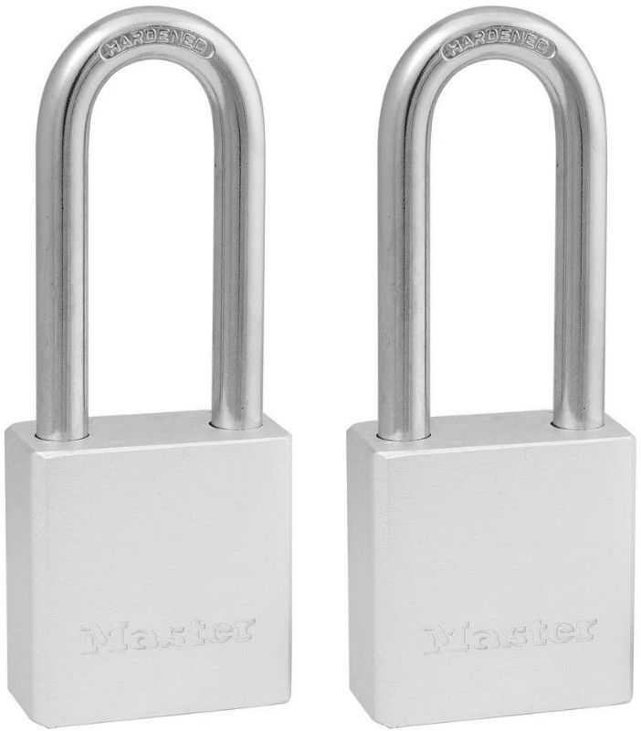 Photo 1 of 1-1/2 in. Solid Aluminum Padlock with 2 in. Shackle (2-Pack)
PRIOR USE.