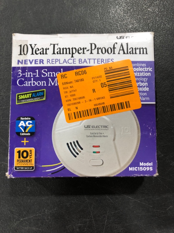 Photo 1 of 10 YEAR TAMPER PROOF SMOKE ALARM.