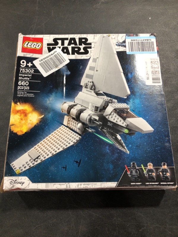 Photo 3 of LEGO Star Wars Imperial Shuttle 75302 Building Kit; Awesome Building Toy for Kids Featuring Luke Skywalker and Darth Vader; Great Gift Idea for Star Wars Fans Aged 9 and Up, New 2021 (660 Pieces)
OPEN BOX.