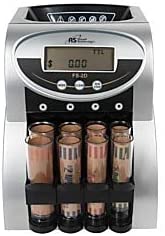 Photo 1 of Royal Sovereign 2 Row Electric Coin Counter With Patented Anti-Jam Technology and Digital Counting Display (FS-2D),Blk/Silver
BROKEN COIN SLEEVE.