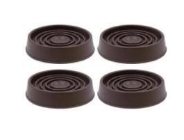 Photo 1 of 1-3/4 in. Brown Rubber Furniture Cup (4-Pack)

