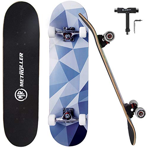 Photo 1 of hinono skateboard cubeism design blue color