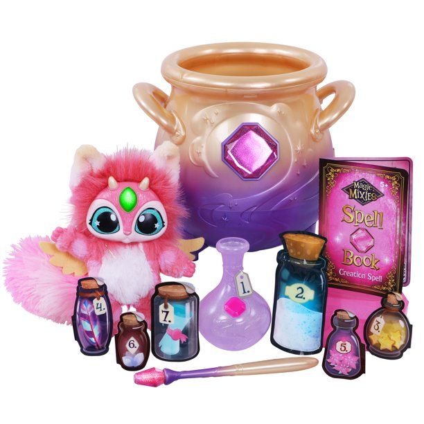 Photo 1 of Magic Mixies - Magical Misting Cauldron with Interactive Pink Plush Toy - Electronic Pets