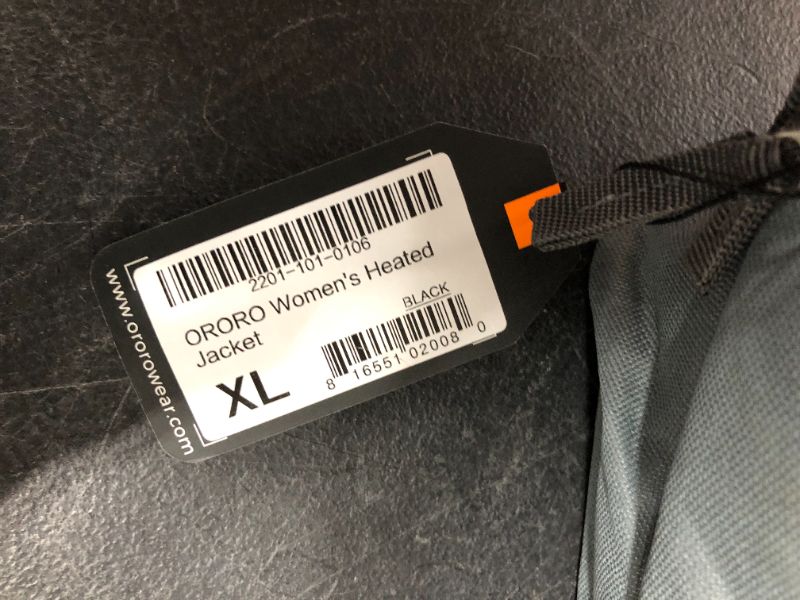 Photo 1 of ORORO Women's X-Large Black 7.2-Volt Lithium-Ion Slim Fit Heated Jacket with (1) 5.2 Ah Battery Pack and Detachable Hood
