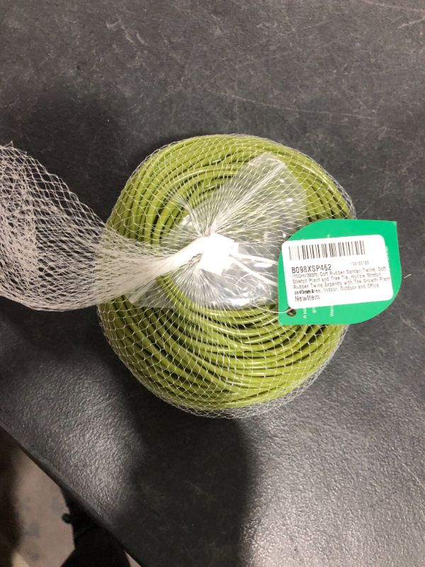 Photo 2 of Bacetuao (100m/328ft) Soft Rubber Garden Twine, Soft Stretch Plant and Tree Tie, Hollow Stretch Rubber Twine Expands with The Growth Plant or Fruit Tree, Indoor, Outdoor and Office useGreen
