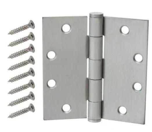 Photo 1 of 4-1/2 in. Square Satin Chrome Commercial Grade Door Hinge
