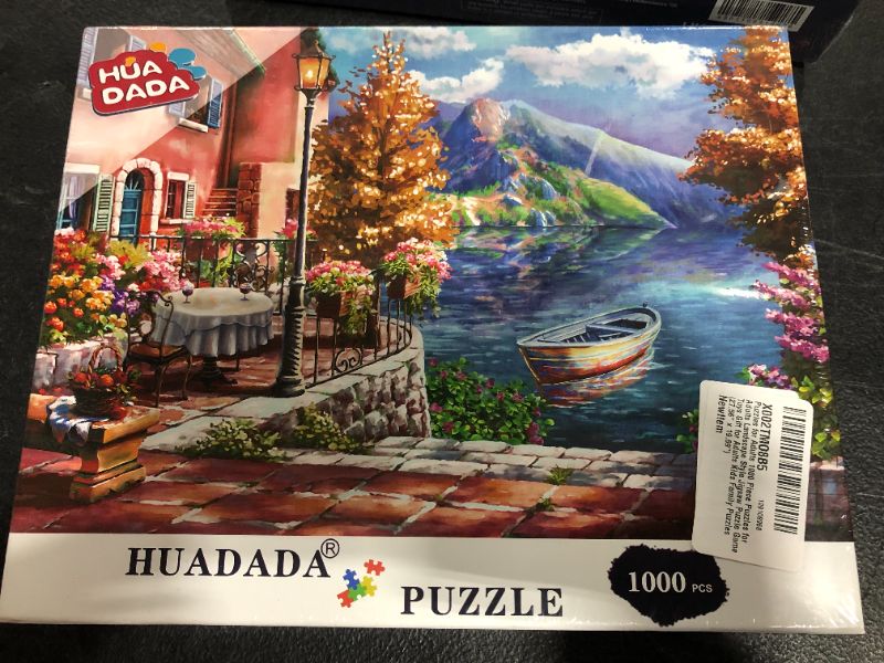Photo 1 of 1000 PC Puzzle set, lake house, 27.56" X 19.69