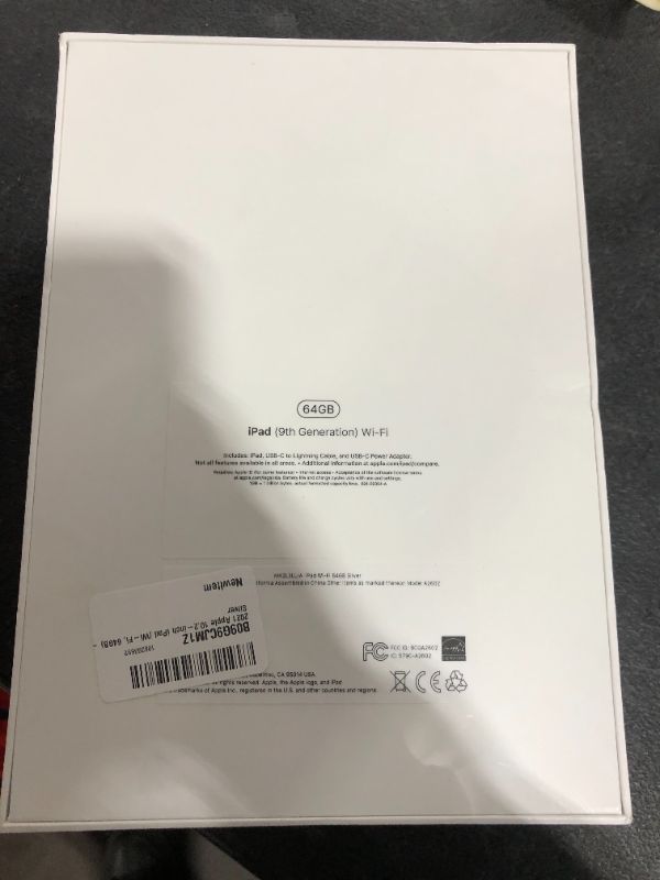 Photo 2 of 2021 Apple 10.2-inch iPad (Wi-Fi, 64GB) - Silver [FACTORY SEALED, NEVER OPENED]
