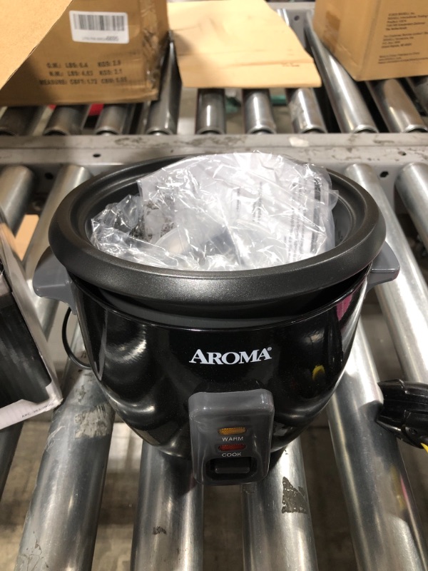 Photo 1 of 6-Cup Black Rice Cooker with Removable Steam Tray