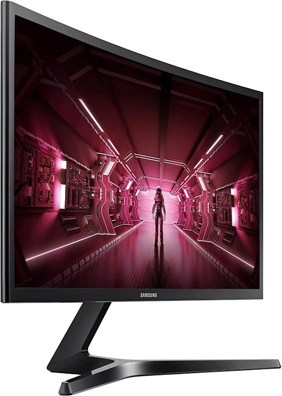 Photo 1 of SAMSUNG 24-Inch CRG5 144Hz Curved Gaming Monitor (LC24RG50FQNXZA) â€“ Computer Monitor, 1920 x 1080p Resolution, 4ms Response, FreeSync, Game Mode, HDMI
