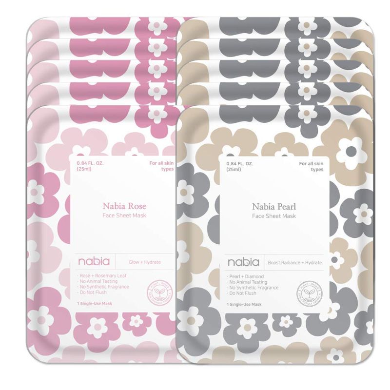 Photo 1 of Nabia Rose Face Mask + Pearl Face Mask, 10 Sheets
