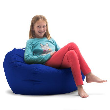 Photo 1 of Big Joe Classic Beanbag for Kids, Blue Sapphire SmartMax Fabric
