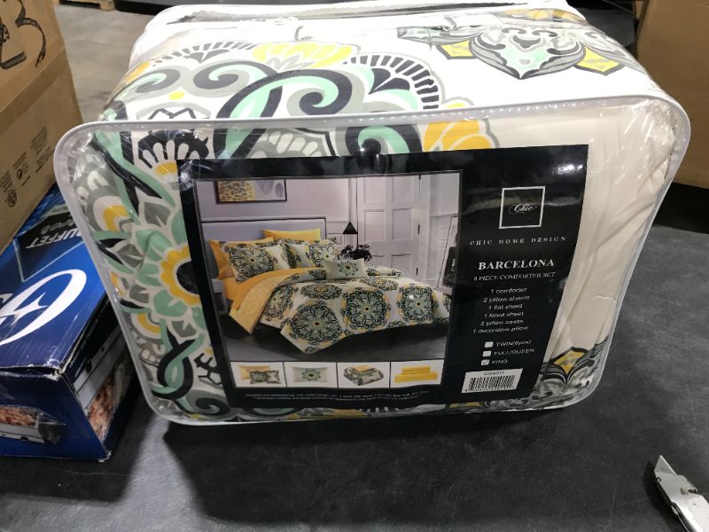 Photo 2 of Chic Home Barcelona 8-Pc King Comforter Set Bedding
