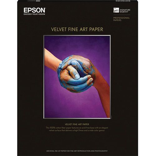 Photo 1 of Epson Velvet Fine Art Paper (13 x 19", 20 Sheets)
