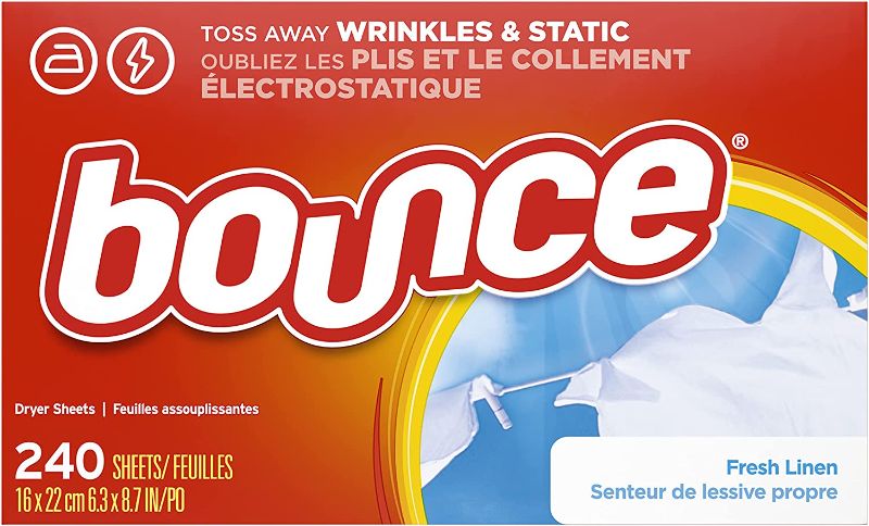 Photo 1 of Bounce Fresh Linen Scented Fabric Softener Dryer Sheets, 240 Count
