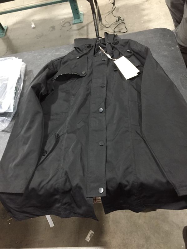 Photo 1 of Women's Long Hooded Rain Jacket Outdoor Raincoat Windbreaker XL

