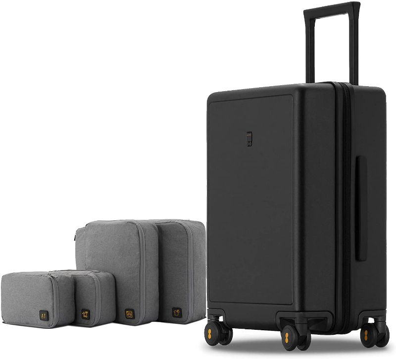 Photo 1 of LEVEL8 Elegance Matte Luggage Series, Negro, 24 - pulgadas, Moderno / Equipada
