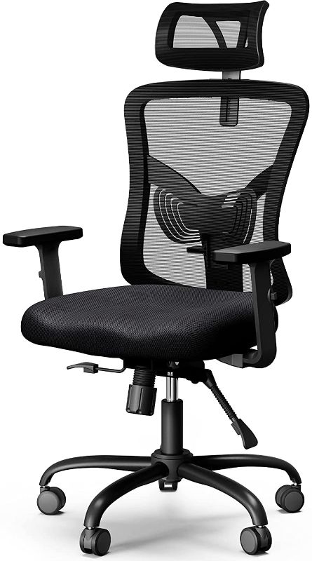 Photo 1 of NOBLEWELL Office Chair Ergonomic Office Chair High Back Mesh Computer Chair with Lumbar Support Adjustable Armrest, Backrest and Headrest