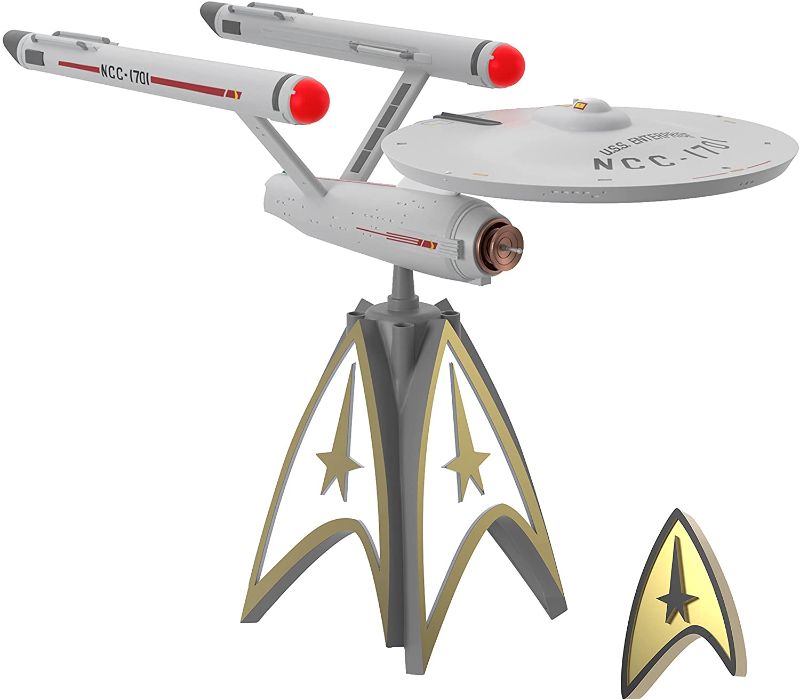 Photo 1 of Hallmark Keepsake Star Trek U.S.S. Enterprise Storytellers Musical Christmas Tree Topper With Light, Star Trek Tree Topper