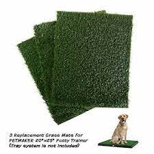 Photo 1 of Artificial Grass Bathroom Mat for Puppies and Small Medium Replacement Pad--- 3 pack