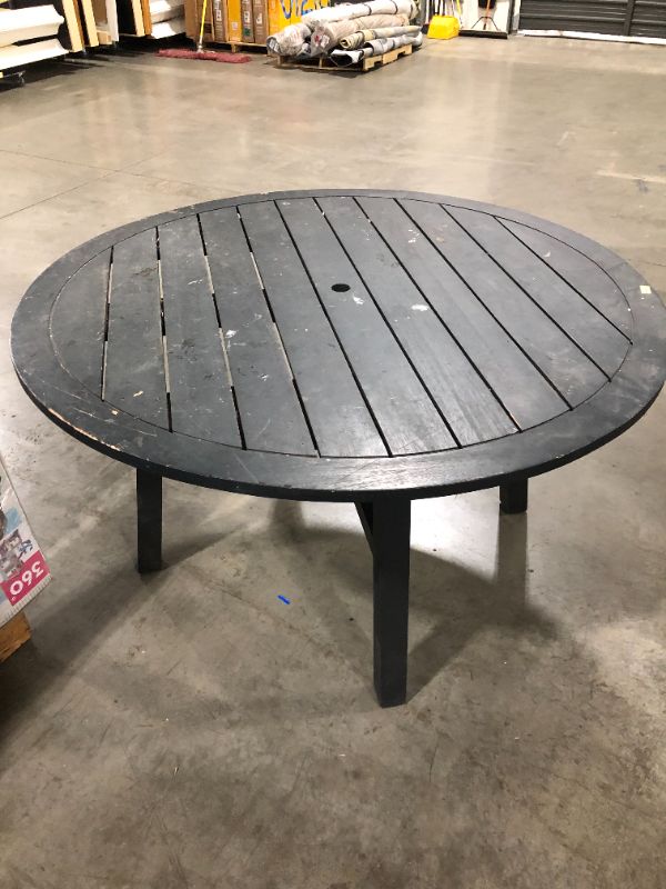 Photo 1 of 4 Person Round Patio Dining Table Brown 

