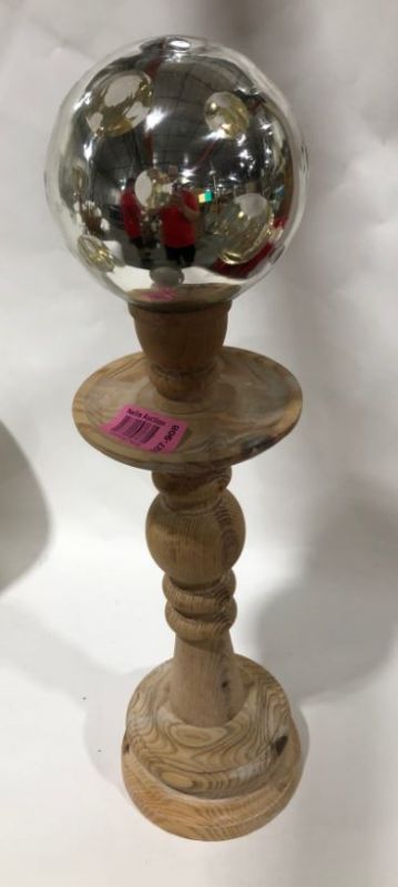 Photo 1 of 2pc Table Decoration Silver Sphere 27 Inches 