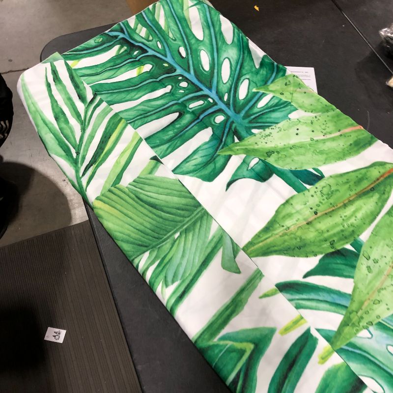 Photo 2 of  Tapestry Wall Handing Green Leaf Tropical Leaves Monster a Strelitzia Palms Watercolor Wall Tapestry for Bedroom Living Room Dorm 60X80 Inches