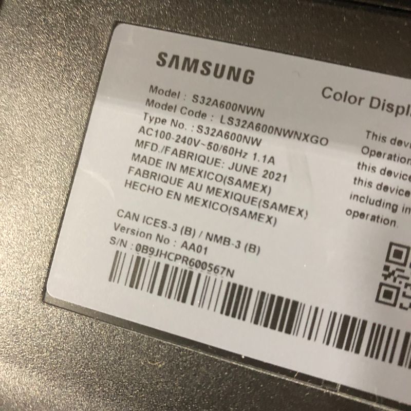 Photo 4 of SAMSUNG 32” Class QHD LED Monitor
Parts Only