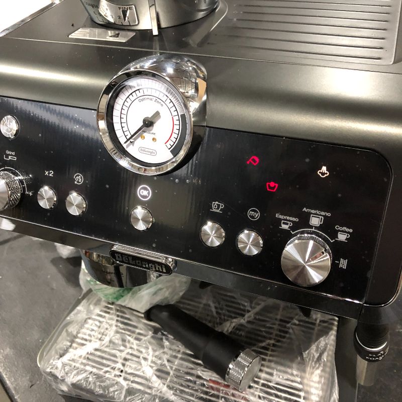 Photo 4 of De'Longhi La Specialista Espresso Machine with Sensor Grinder, Dual Heating System, Advanced Latte System & Hot Water Spout for Americano Coffee or Tea, Black, EC9335BK
