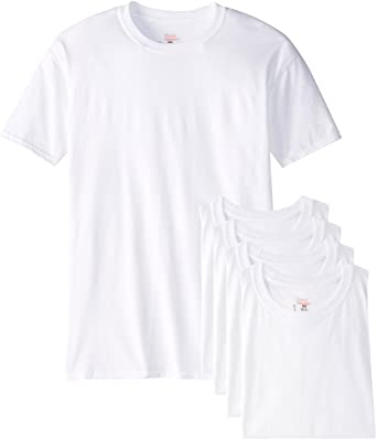 Photo 1 of Hanes Men's Big 5-Pack Crew T-Shirt, White Sm