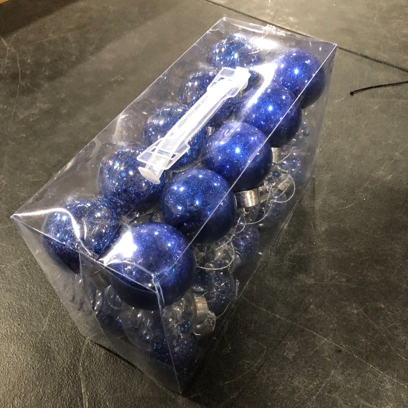 Photo 1 of 60mm Blue Ornaments 30 Pack