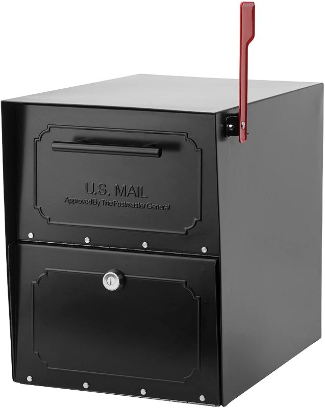Photo 1 of Architectural Mailboxes 620020B-10 TriBolt High Security Parcel Mailbox, Black