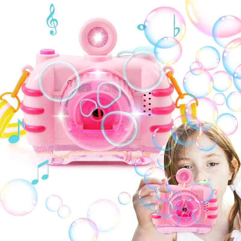 Photo 1 of Lorfancy Bubble Machine Kids Bubble Gun Blower Maker Automatic Music Camera Bubble Toys Indoor Outdoor Birthday Gift for Boys Children Toddler Girls